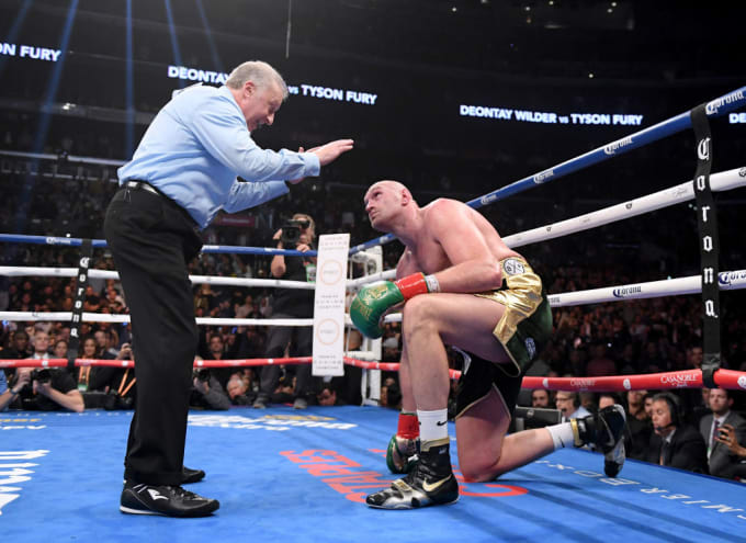 Tyson Fury Knockdown 2018 Deontay Wilder Getty